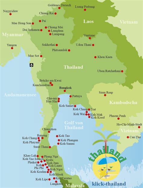 thailand karte urlaubsgebiete